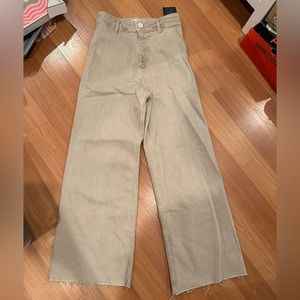 HIGH-WAISTED ZARA MARINE STRAIGHT JEANS
